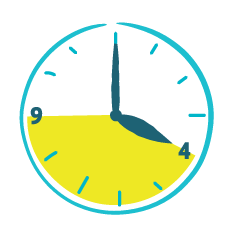 Clock showing E-TOU-C hours