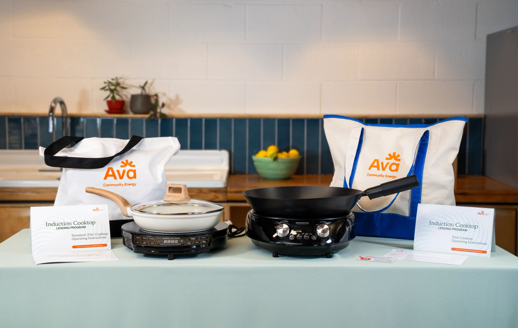 Wok induction kit and flat induction kit with print resources