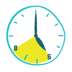 Clock showing E-TOU-D peak hours