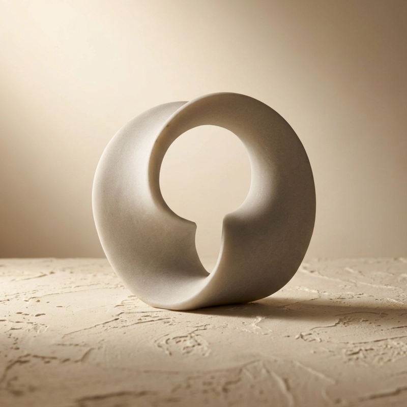 Escultura Circular Simulación Granito II