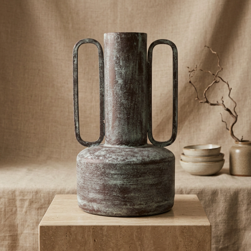 Envase Decorativo de Metal Orien II