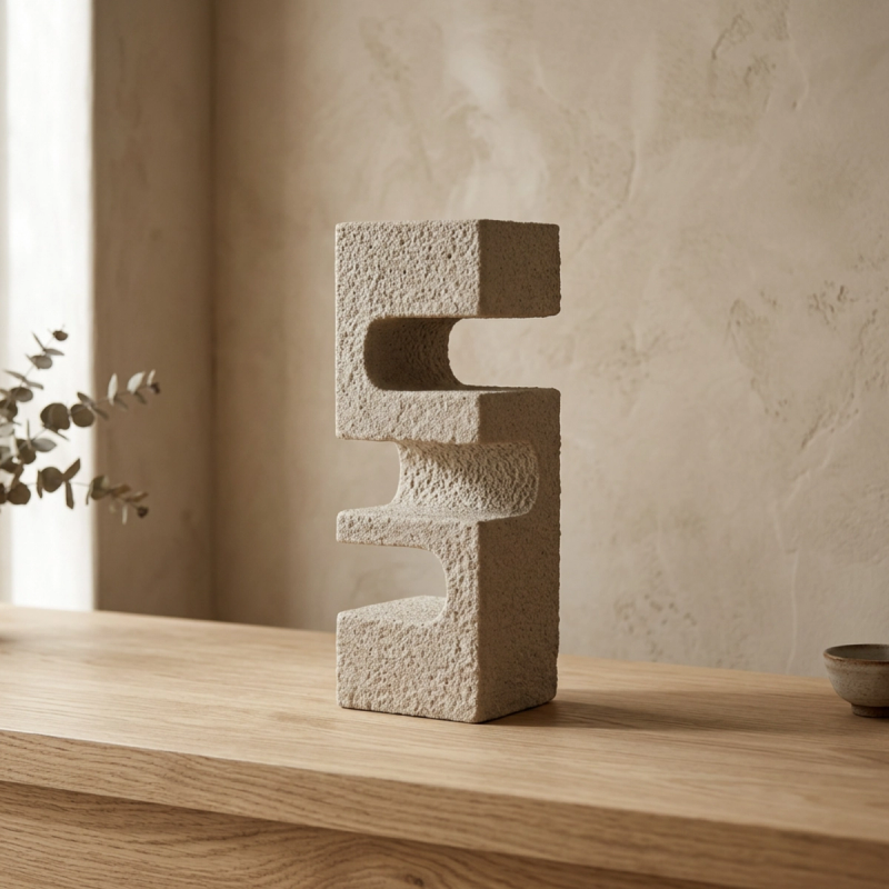 Escultura Bloque Simulación Granito I — vista 3
