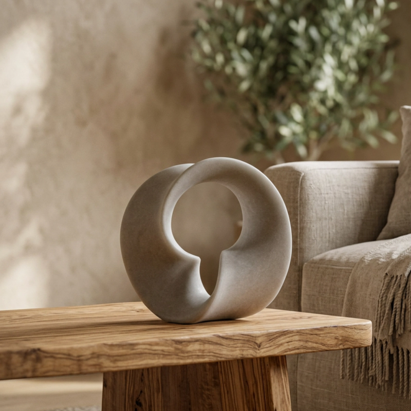 Escultura Circular Simulación Granito II — vista 4
