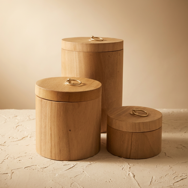 Set de 3 Frascos con Detalle en Tapa