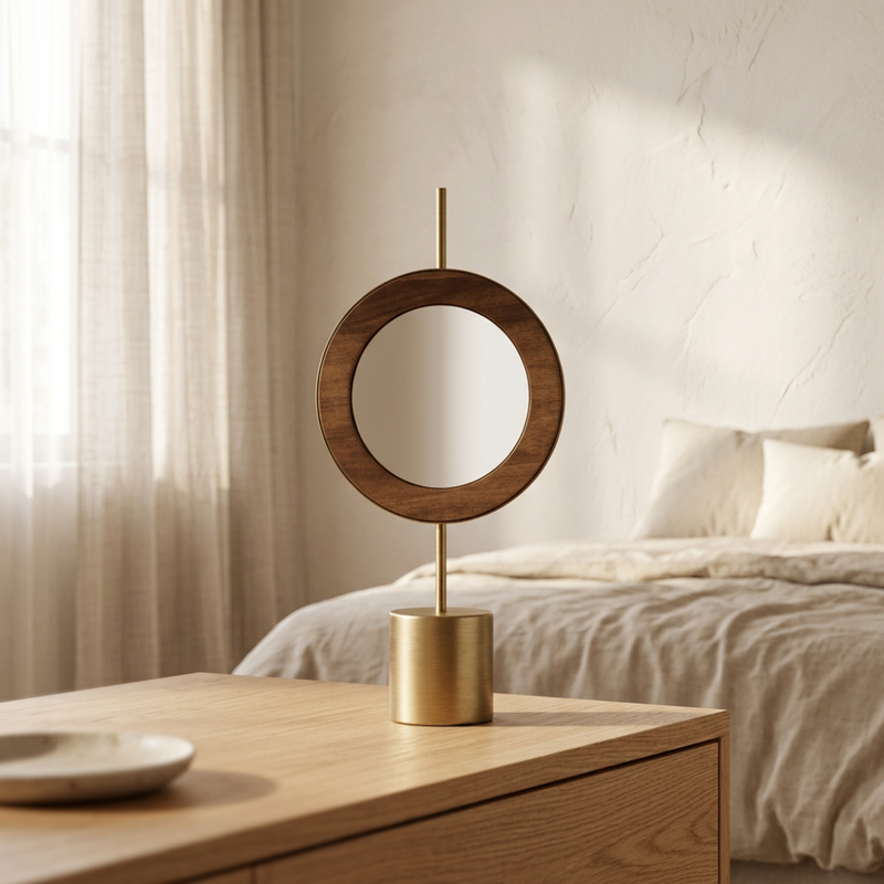 Escultura Circular de Madera y Metal — vista 4