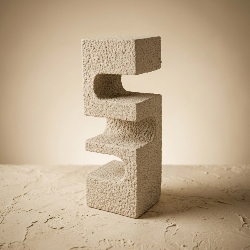 Escultura Bloque Simulación Granito I