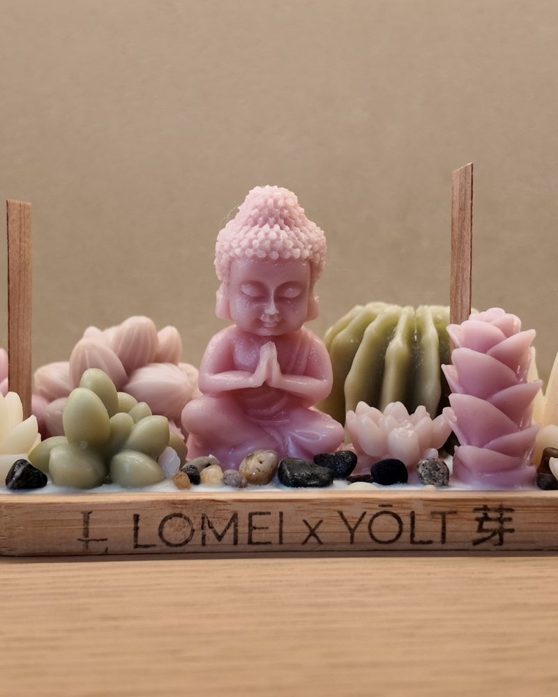 Set decorativo Budda Rosa