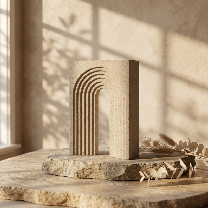 Escultura Rectangular Simulación Granito II — vista 4
