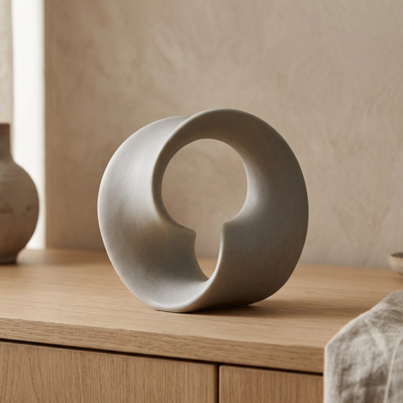 Escultura Circular Simulación Granito II — vista 2