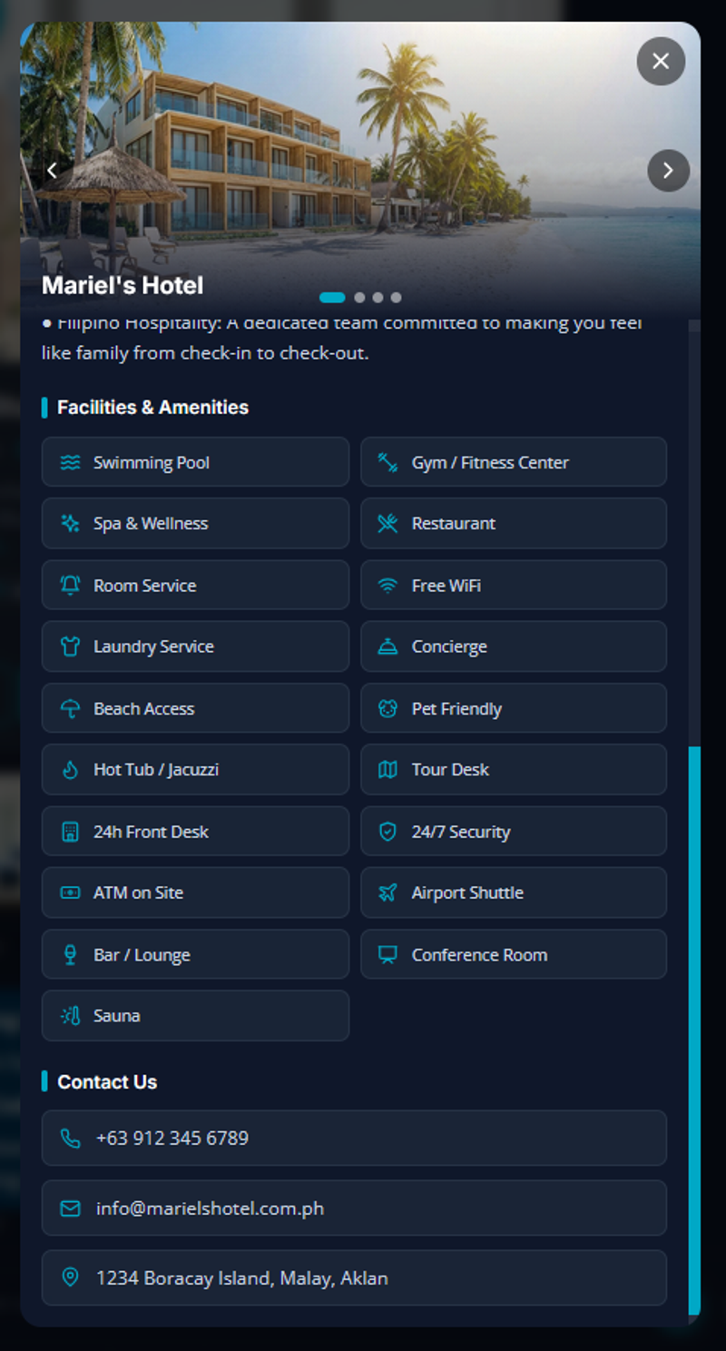 About Mariel's Hotel - Demo