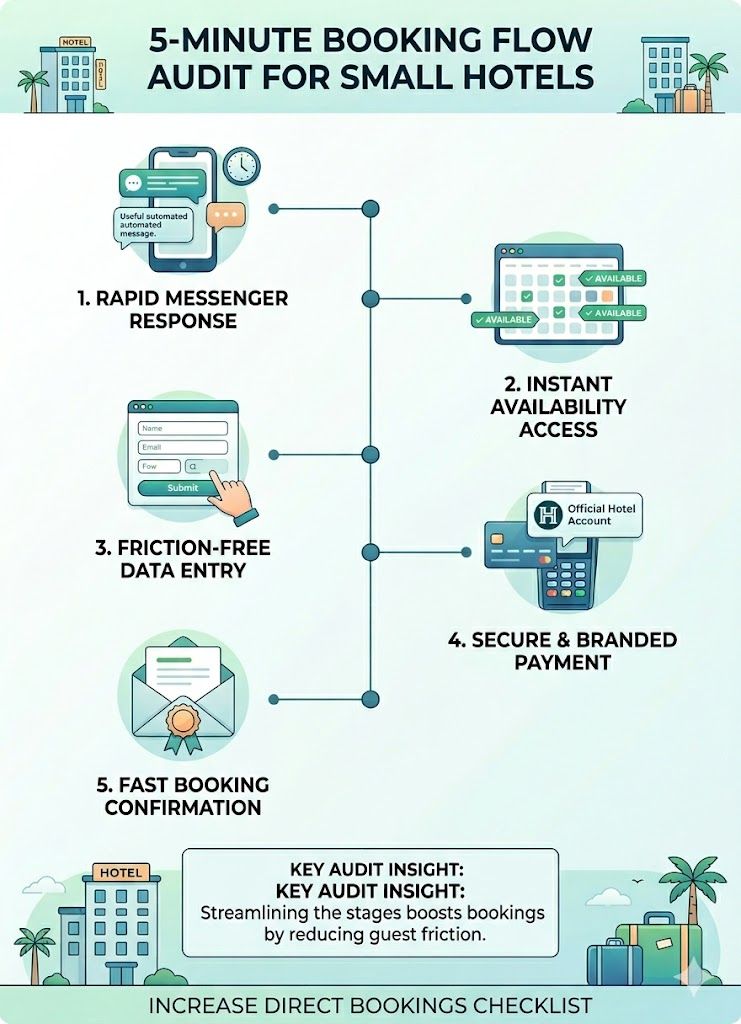 Increase direct booking checklist for small hotels in the Philippines