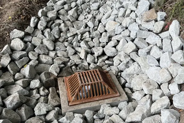 A catch basin expertly installed by FtS Excavation in Puyallup, WA