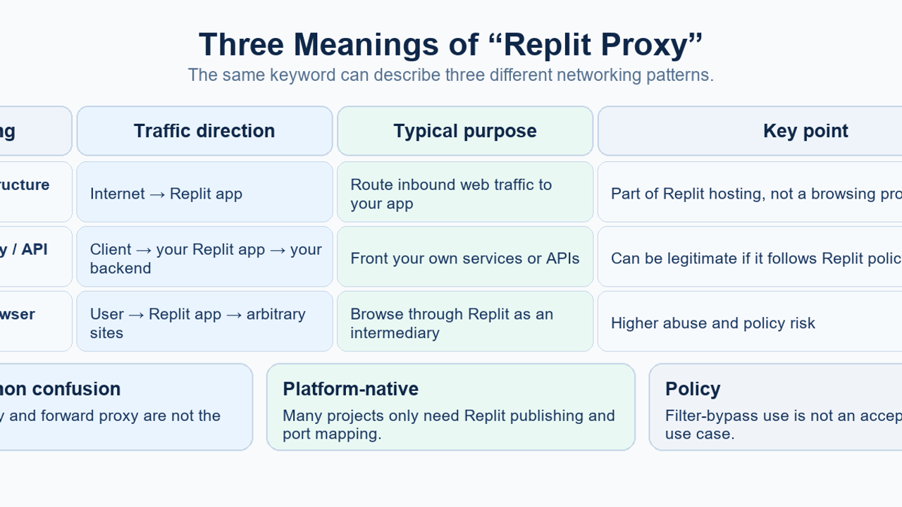 Three meanings of Replit proxy