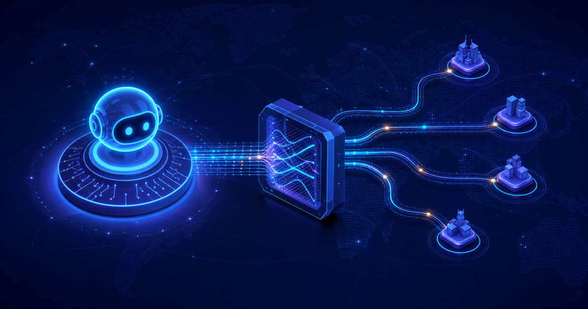 AI Agent 通过代理网关将网络流量路由到多个区域节点