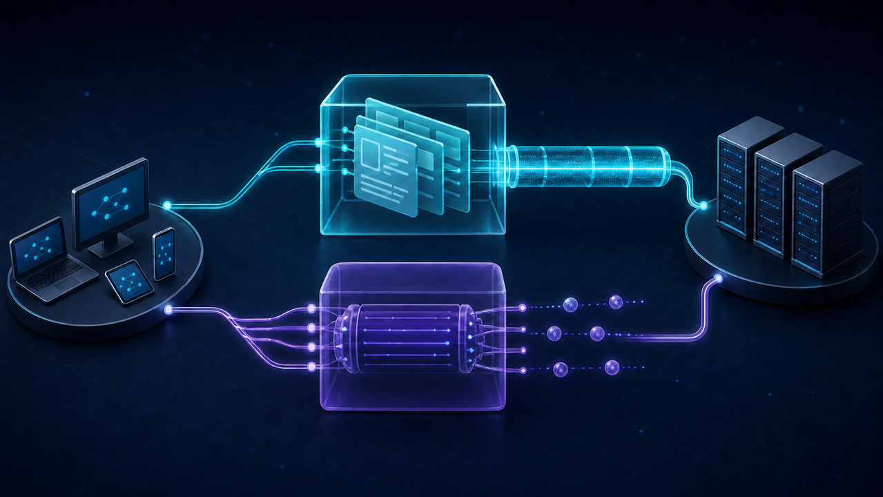 Parallel network paths comparing an HTTP-aware gateway with a general SOCKS5 relay