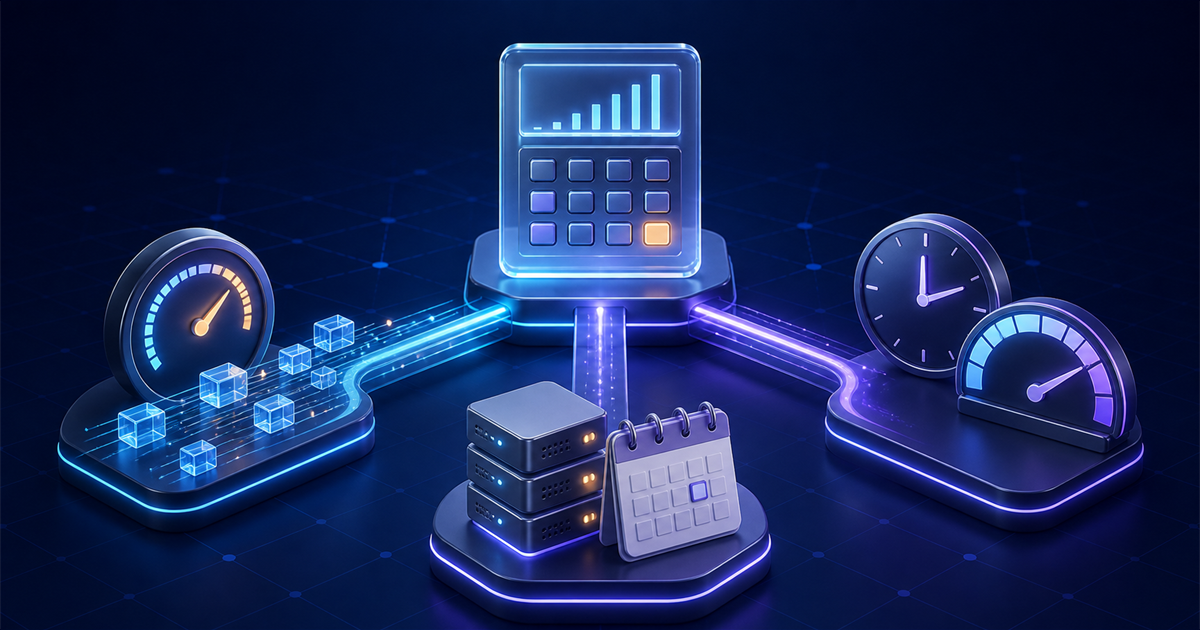 A conceptual pricing console connected to traffic, dedicated IP, and time-and-bandwidth billing paths