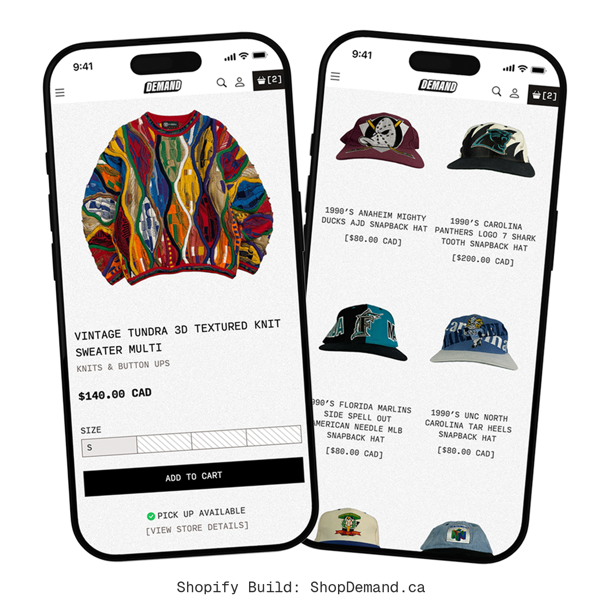 Demand Clothing store e-commerce website