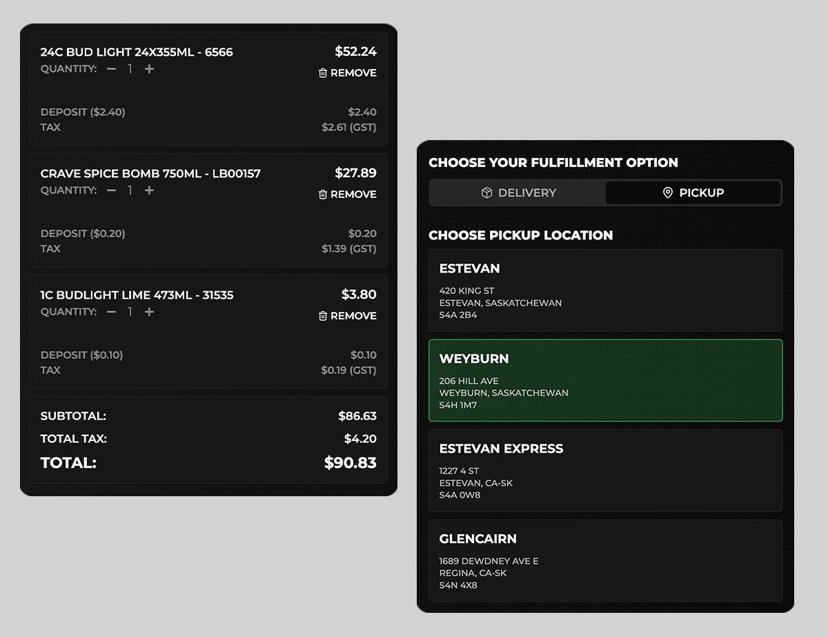 Wine Store Shopify Ecommerce Checkout
