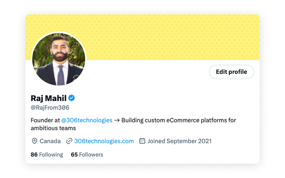 Raj Mahil Twitter/X account