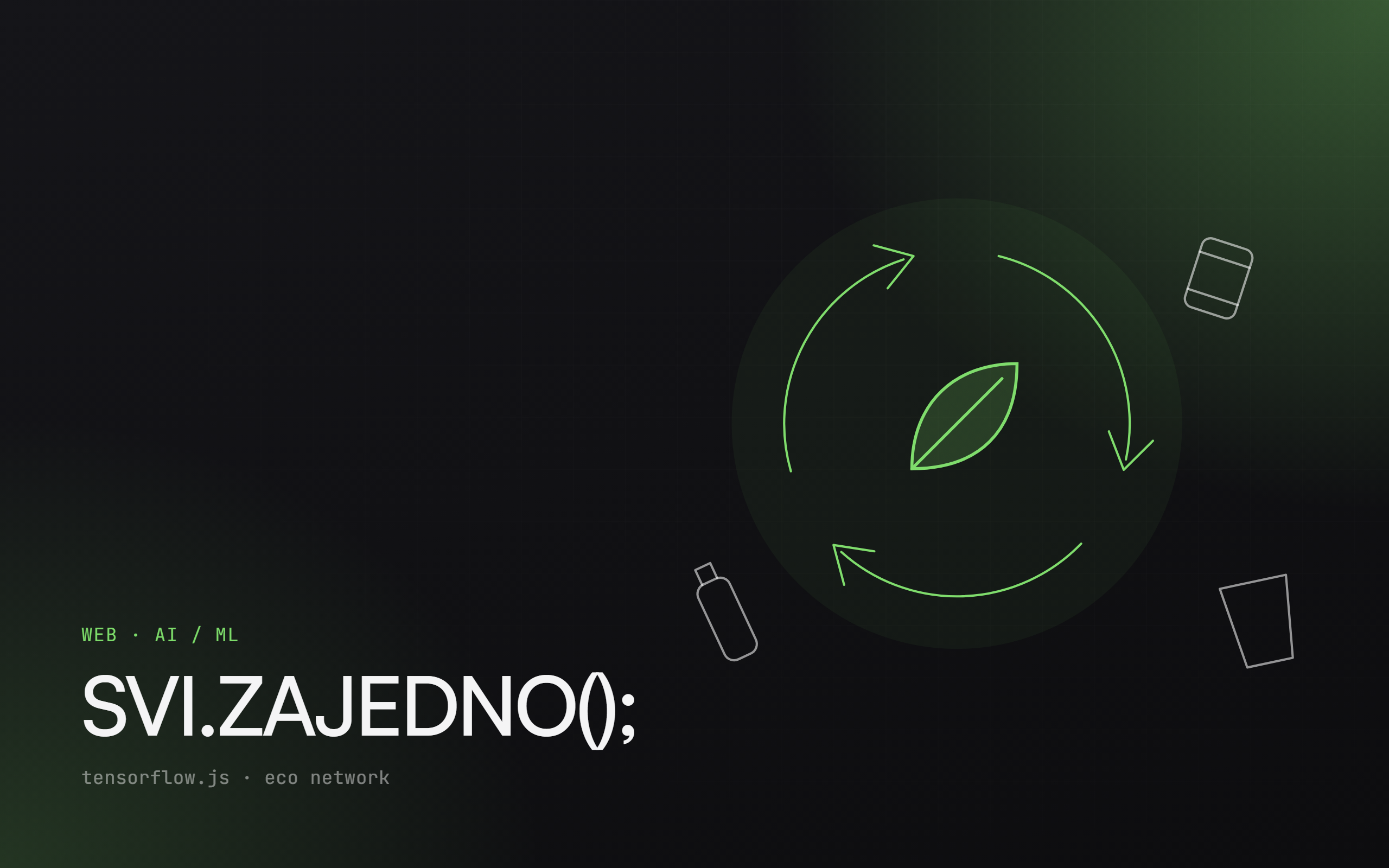 SVI.ZAJEDNO(); cover: title and project illustration on a dark background