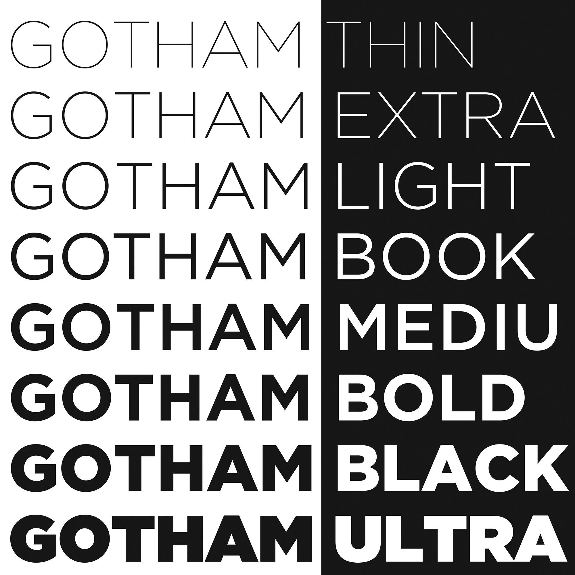 gotham light font web font