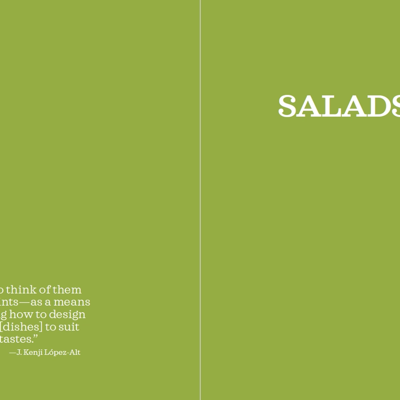 The Method · Salads: opening page