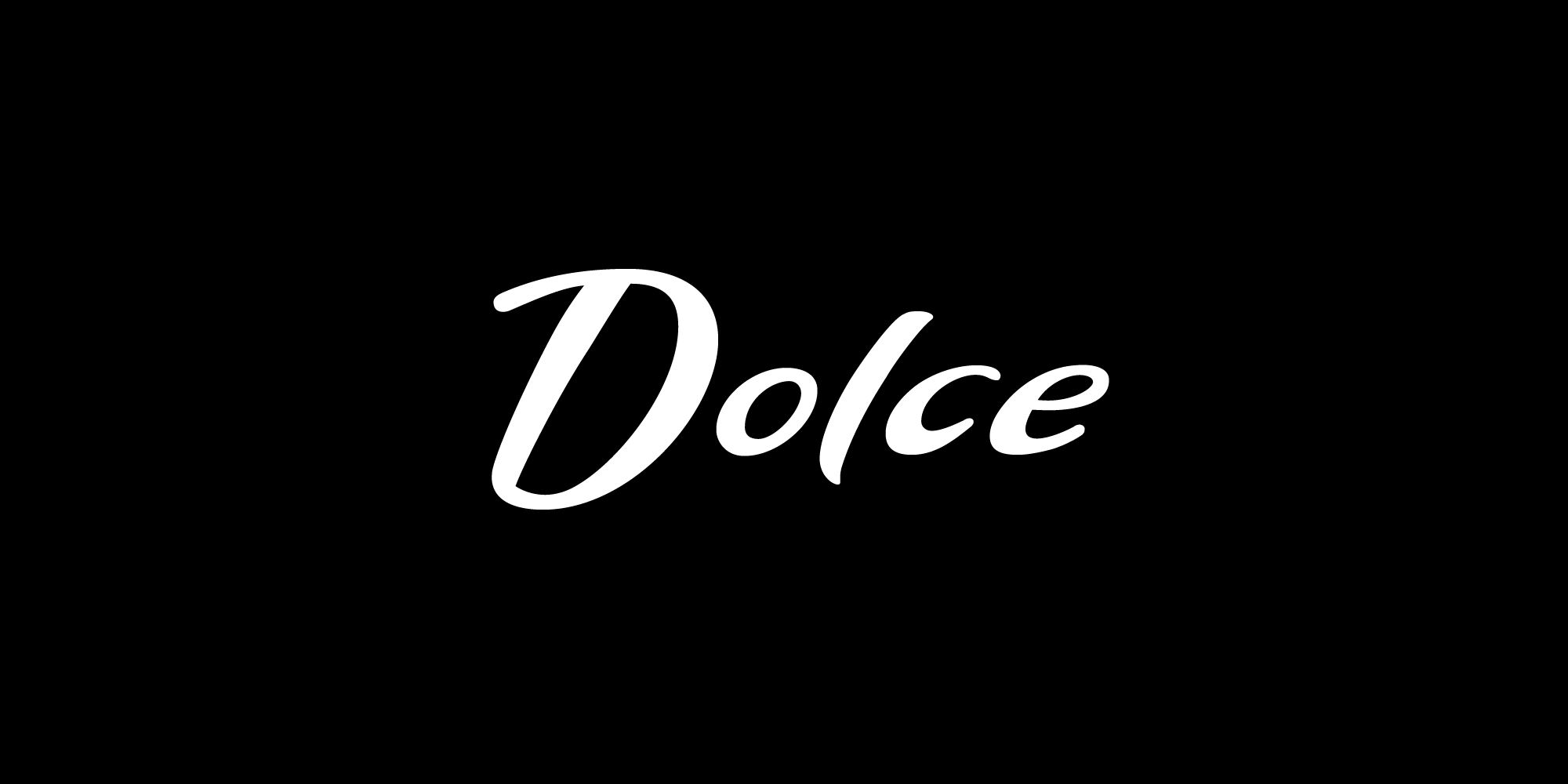 Dolce font nameplate
