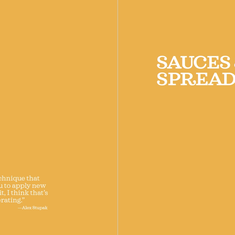 The Method · Sauces & Spreads: opening page