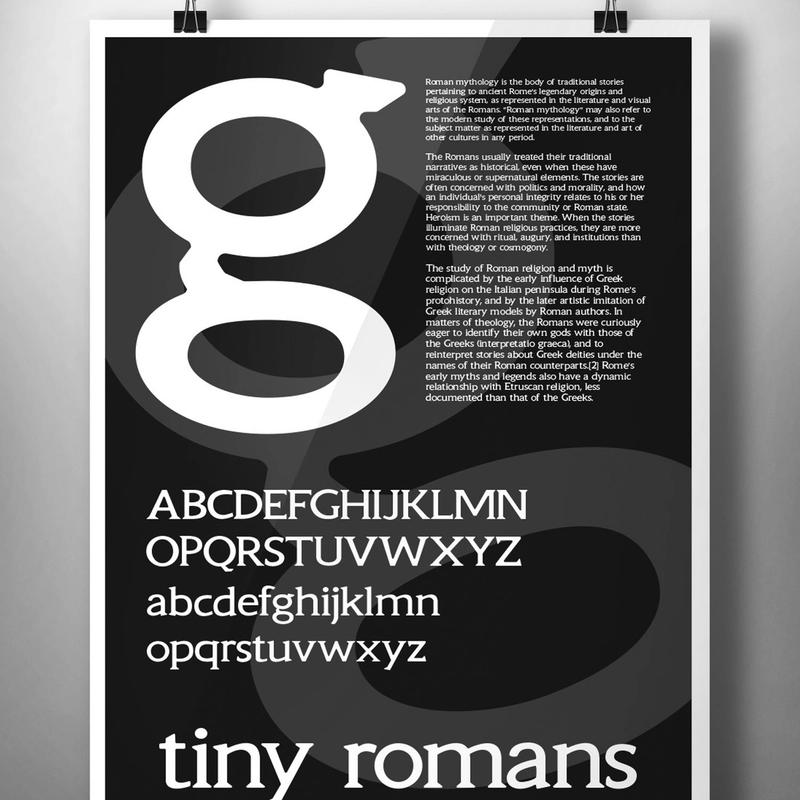 5360D Golembeski: Tiny Romans specimen poster