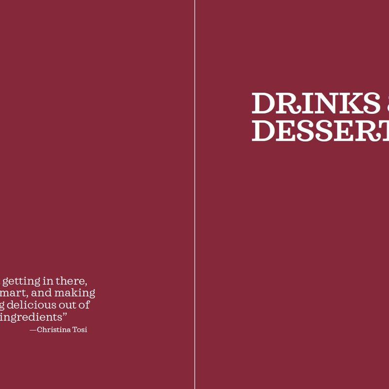 The Method · Drinks & Desserts: opening page