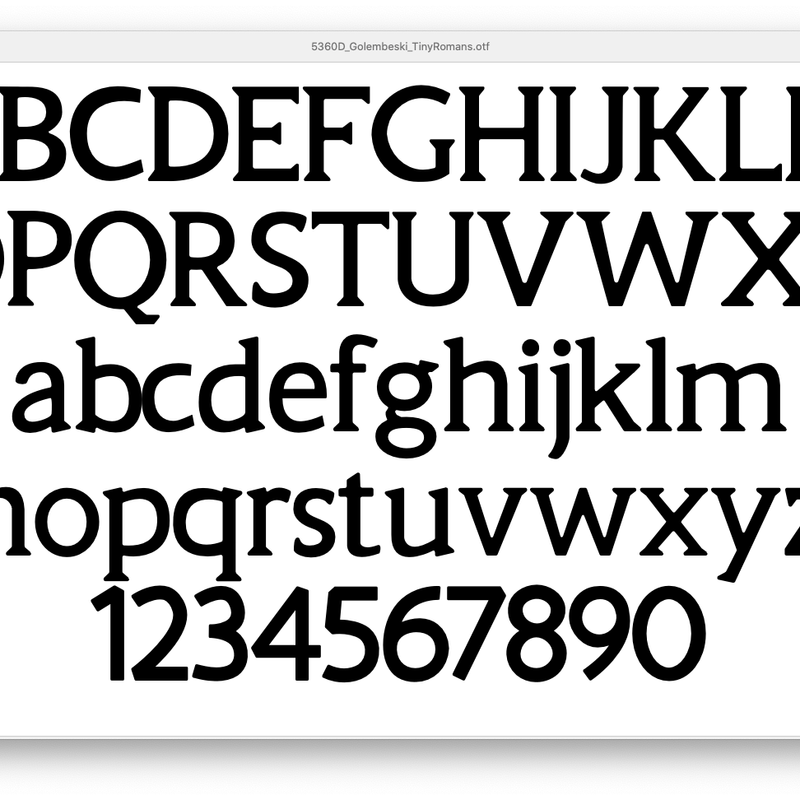 5360D Golembeski: Tiny Romans OTF