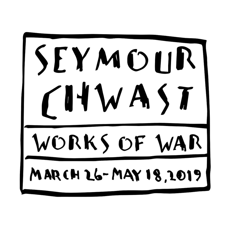 “Seymour Chwast: Works of War” Exhibition Logo — originally handlettered by Seymour Chwast, edited by Blažo Kovačević