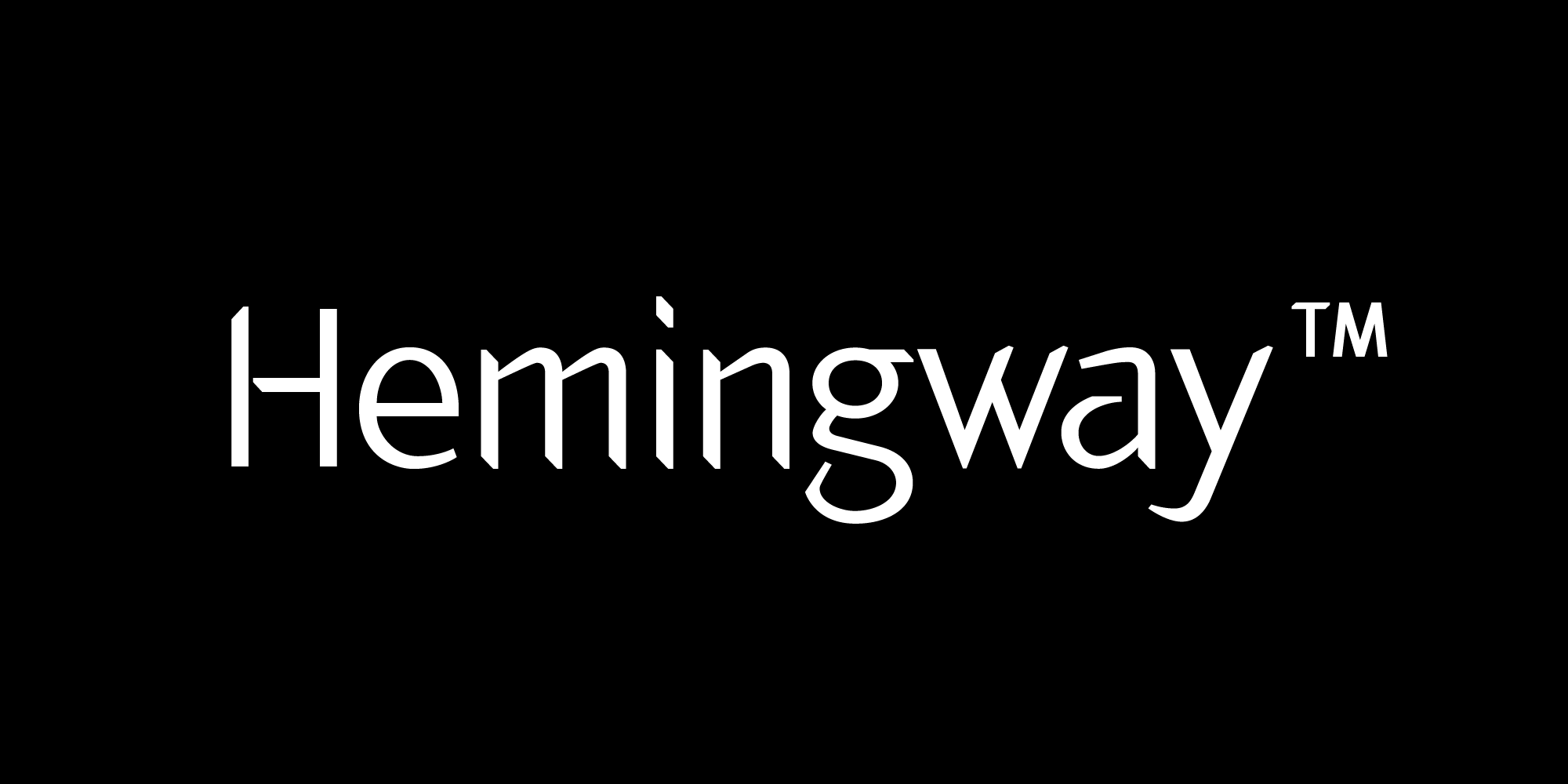 Hemingway font nameplate