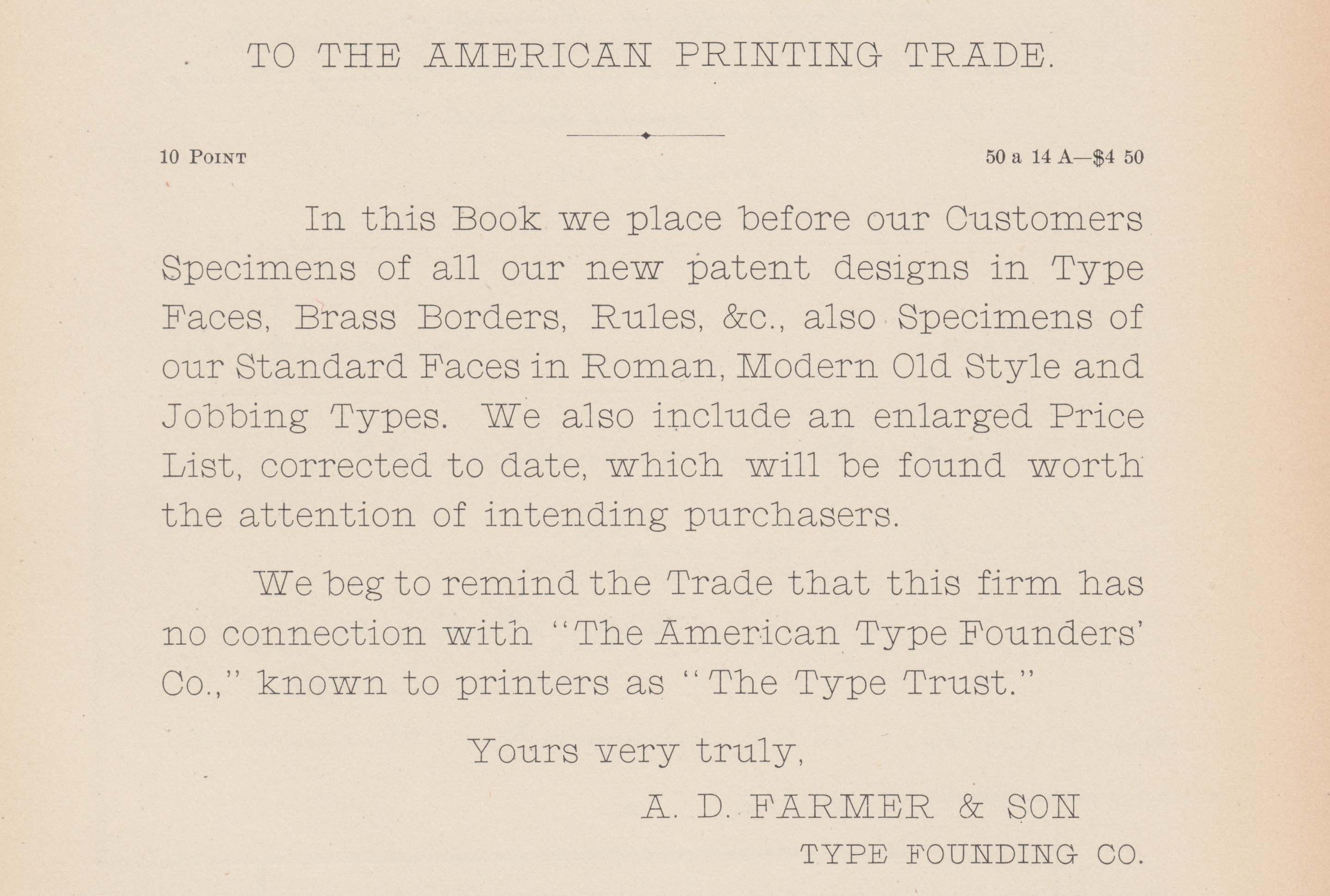 Franklin Circular, published by A.D. Farmer & Sons (image courtesy of Tobias Frere-Jones)