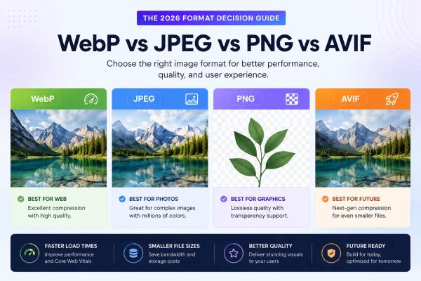 WebP vs JPEG vs PNG vs AVIF: The 2026 Format Decision Guide