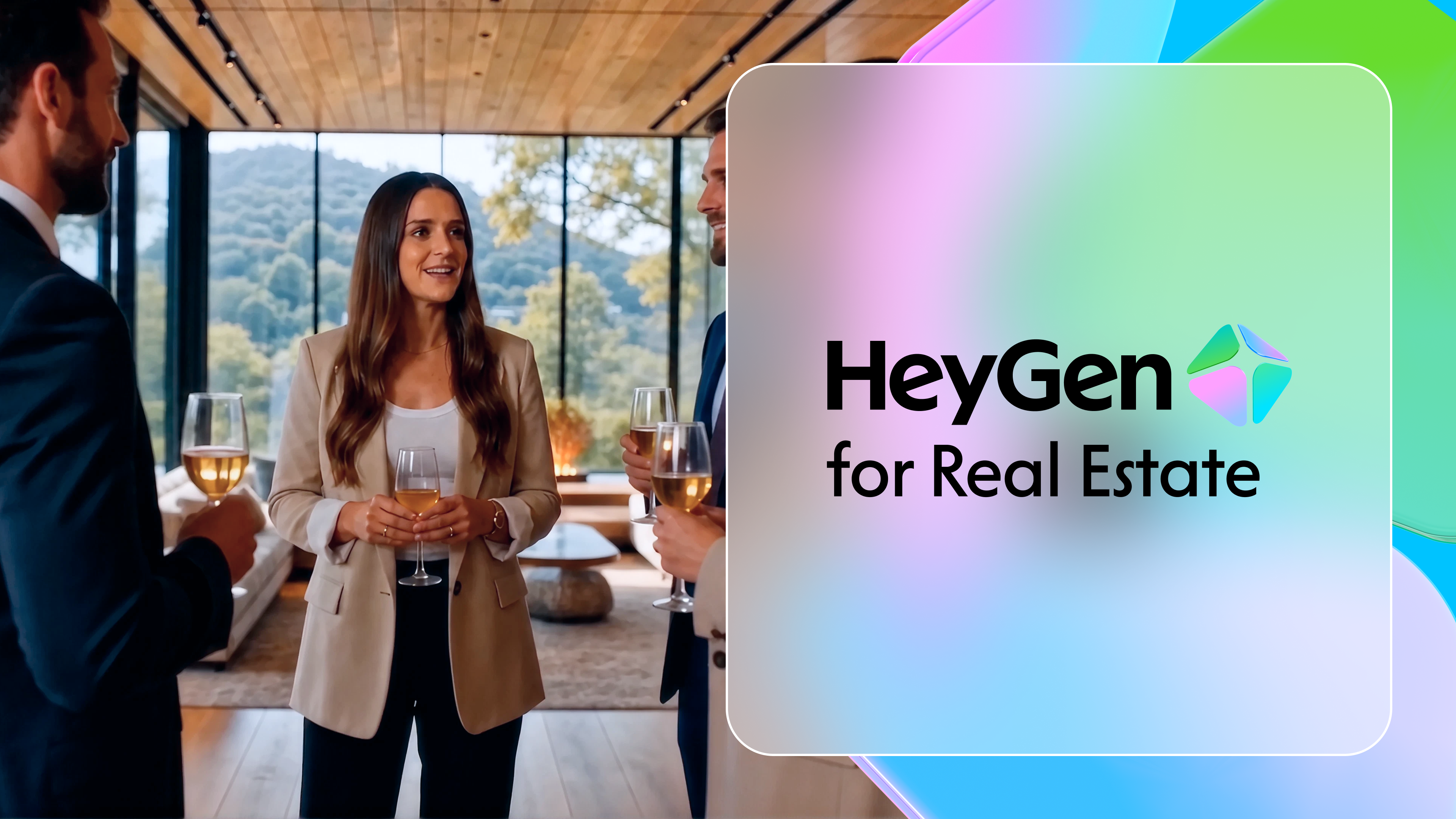 Official HeyGen announcement image for HeyGen for Real Estate, an industry-specific solution, from heygen.com/blog/introducing-heygen-for-real-estate