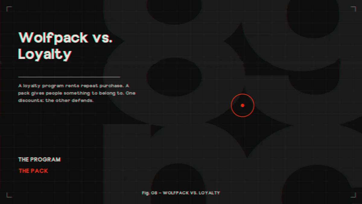 Why We Built a Wolfpack Instead of Buying Loyalty Why We Built a Wolfpack Instead of Buying Loyalty