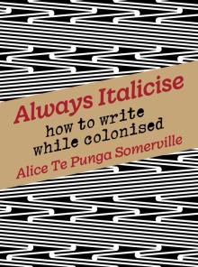 Always Italicise: How to Write While Colonised