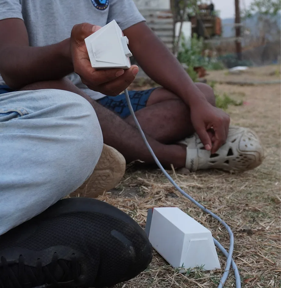 LoRaWAN water quality sensor installation in a Smart Fishery pond