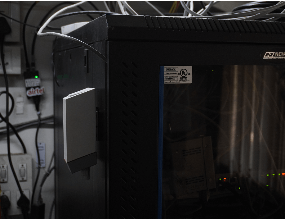 Office air quality monitoring setup using LoRaWAN sensors for AQI and ventilation analysis