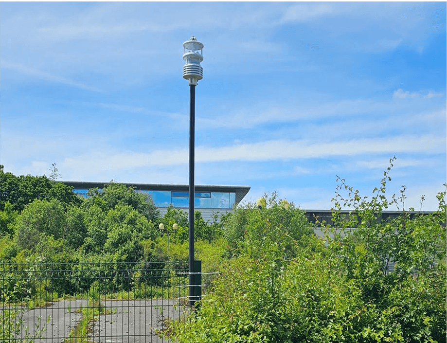 LoRaWAN gateway installation for plant-wide air quality and noise monitoring network coverage