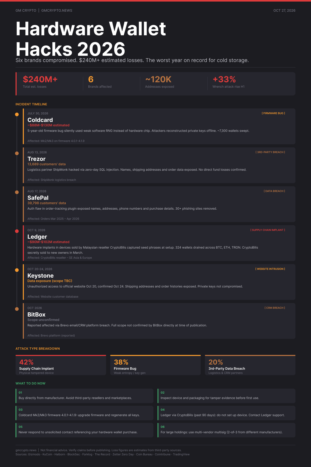 Hardware Wallet Hacks 2026 – Infographic