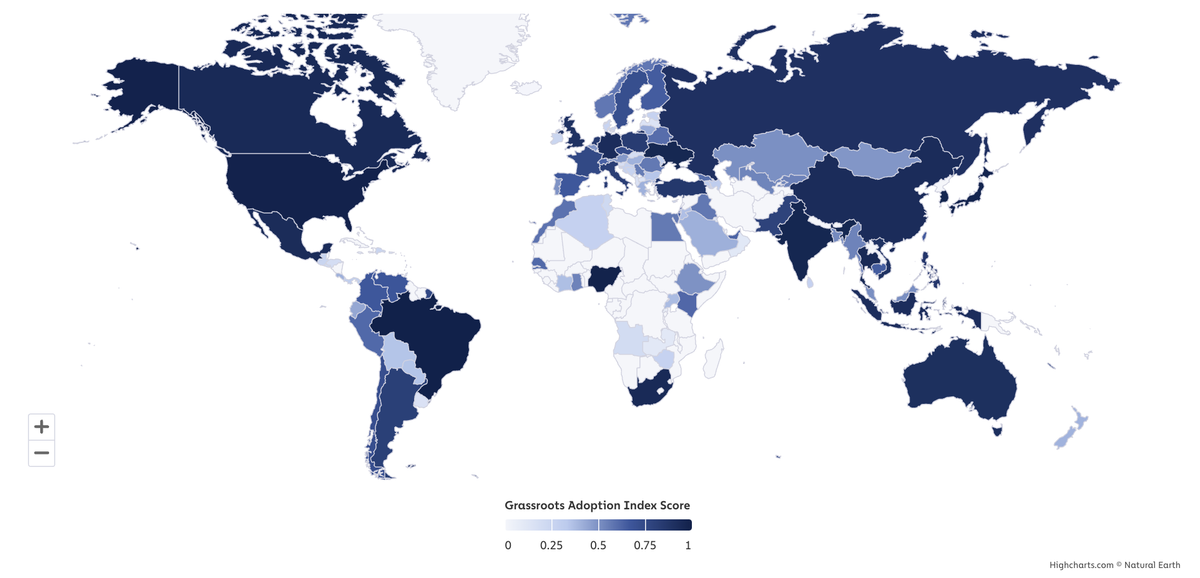 Crypto Adoption Heat Map