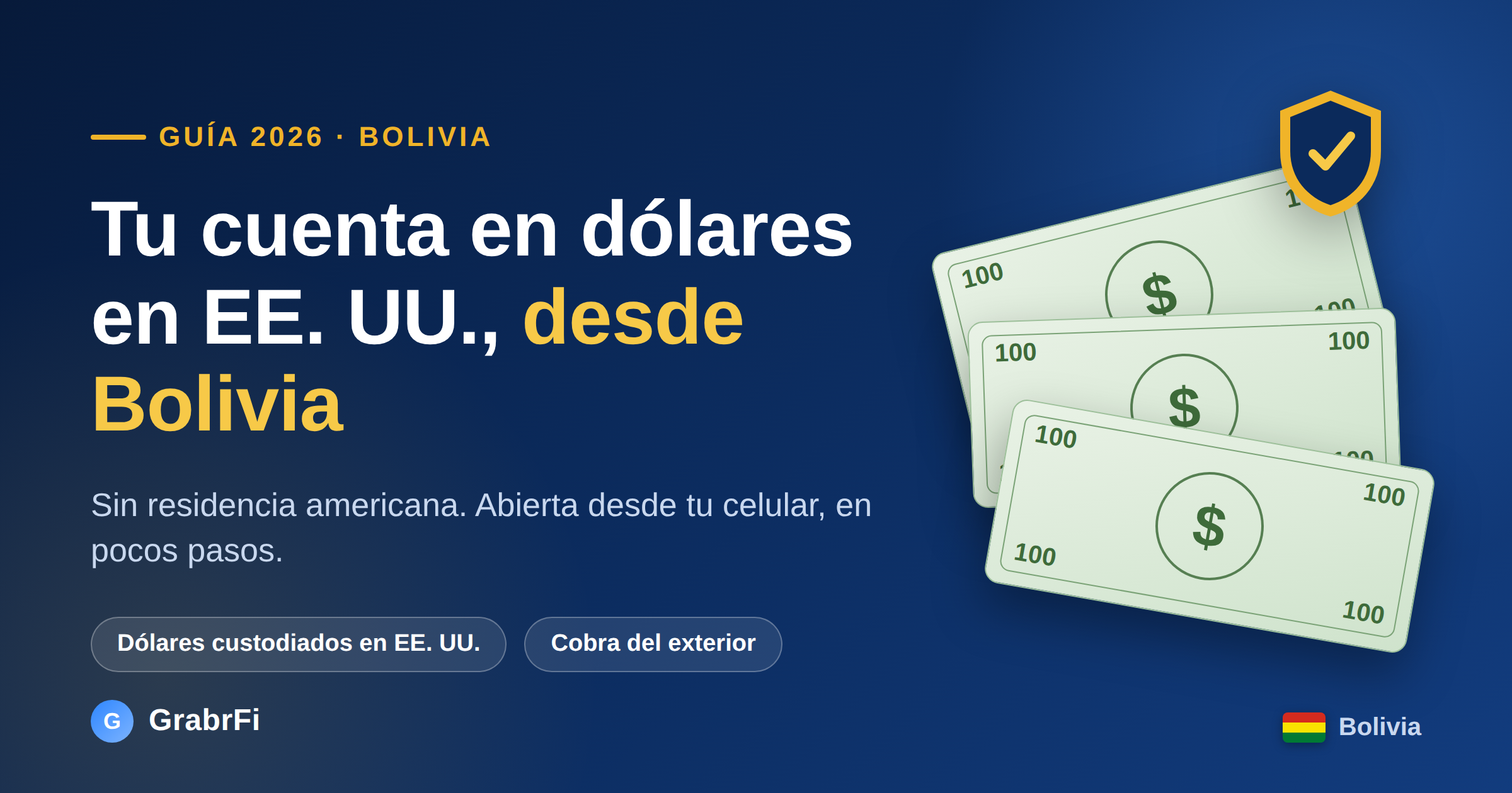 Cómo abrir una cuenta en dólares en Estados Unidos desde Bolivia (guía 2026)