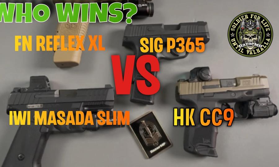 KK CC9 vs FN Reflex XL vs Sig P365 vs IWI Masada Slim CDR Elite
