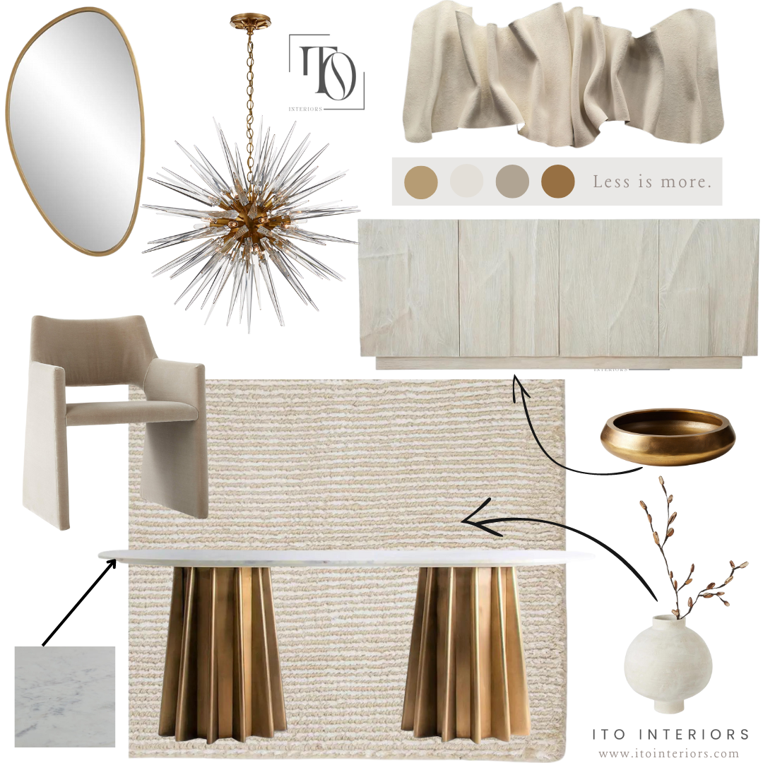 A creative collage of attractive and cozy dining