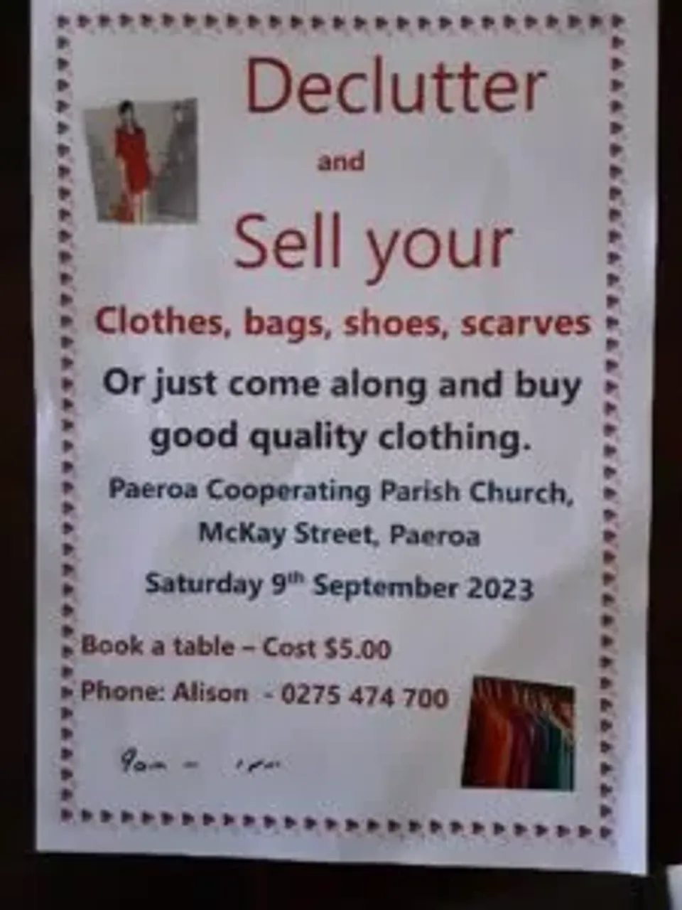 Paeroa- Declutter and sell your clothes, bags, shoes and scarves