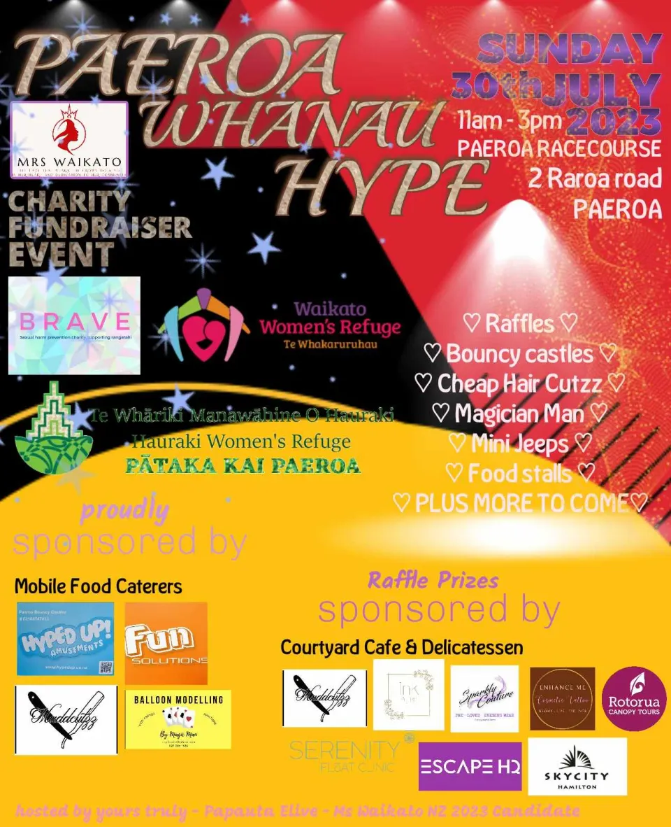 Paeroa Whanau Hype Day- Fundraiser