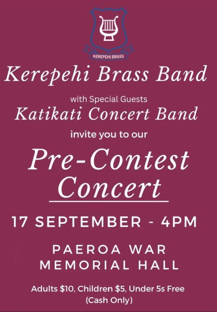 Kerepehi Brass Band Paeroa concert
