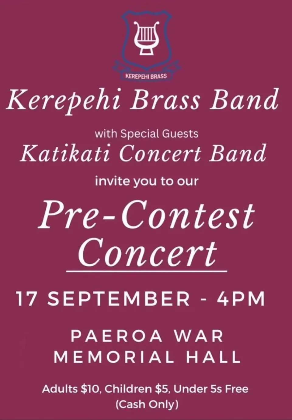 Kerepehi Brass Band- Concert in Paeroa